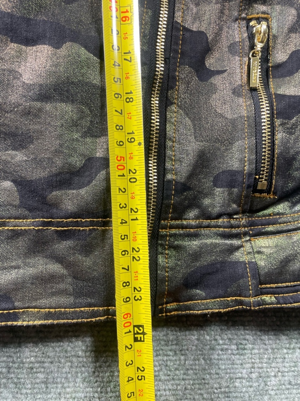 Camo Metallic Moto Jacket in Green by Nygard - Picture 9 of 12